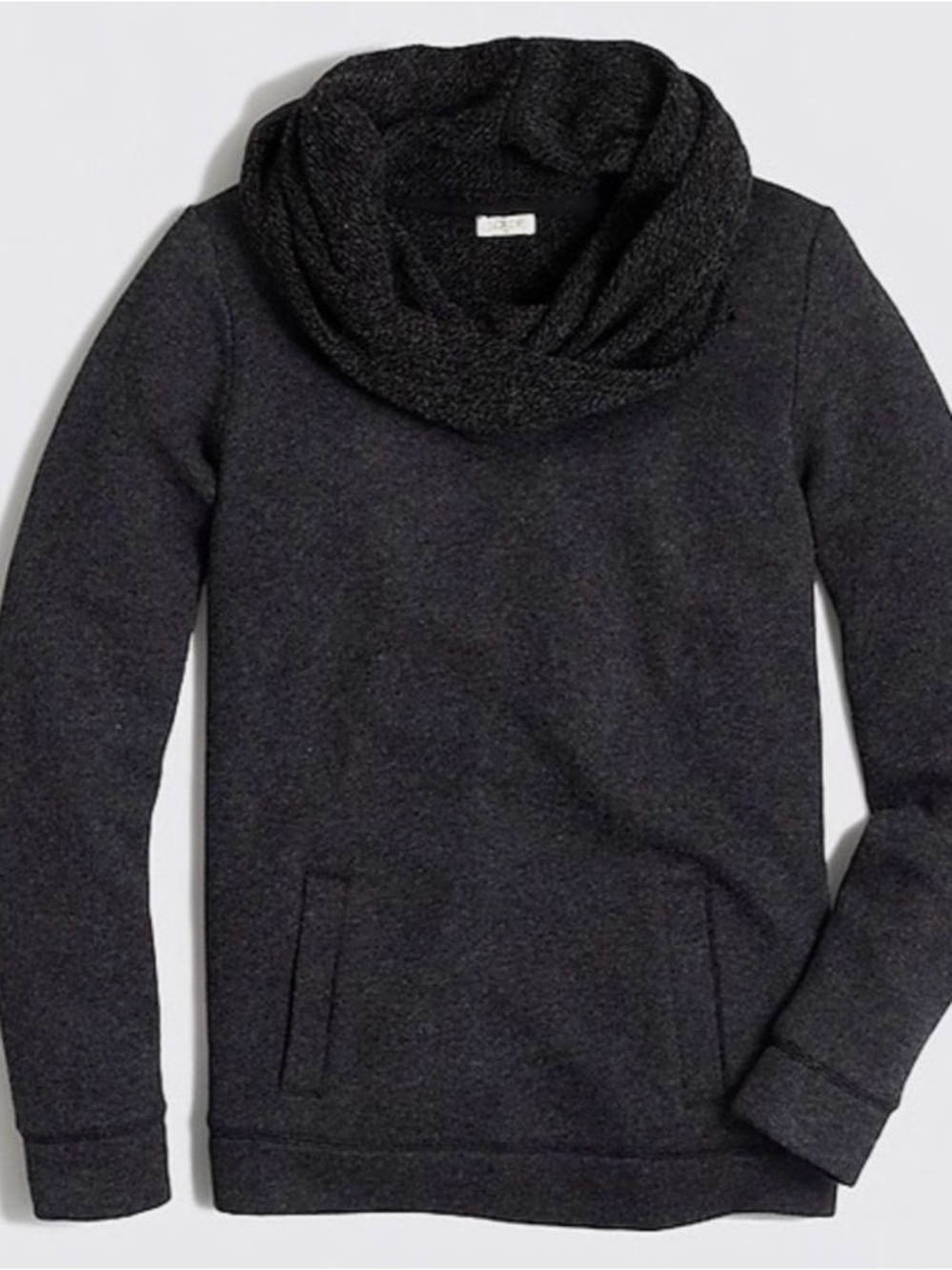 J. Crew Cowl neck Sweater - charcoal grey - SIZE XL